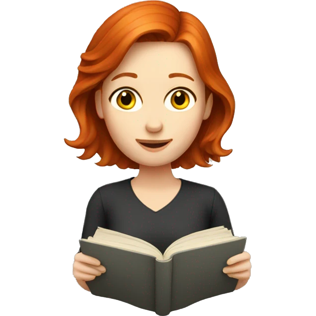 Redhead reader emoji