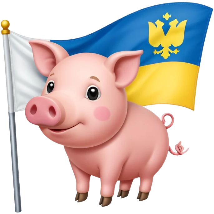 Свинья на флаге украины emoji