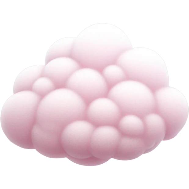Pink cloud with snow and snowflakes emoji