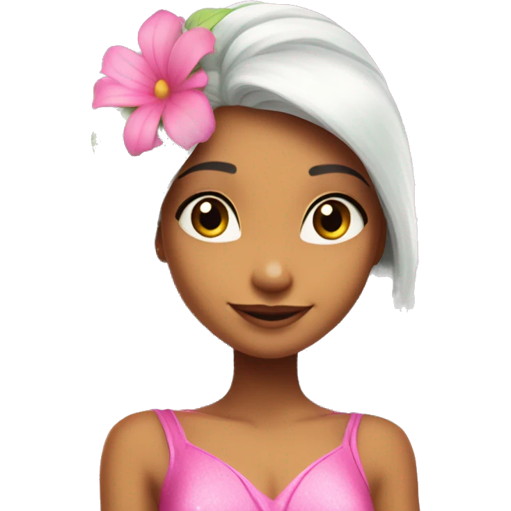 Flora the latina fairy of nature in her enchantix fairy pink clothing winx club emoji