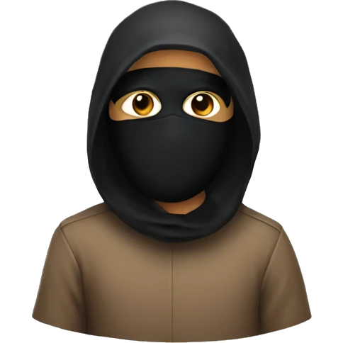 Person with a black mask  emoji
