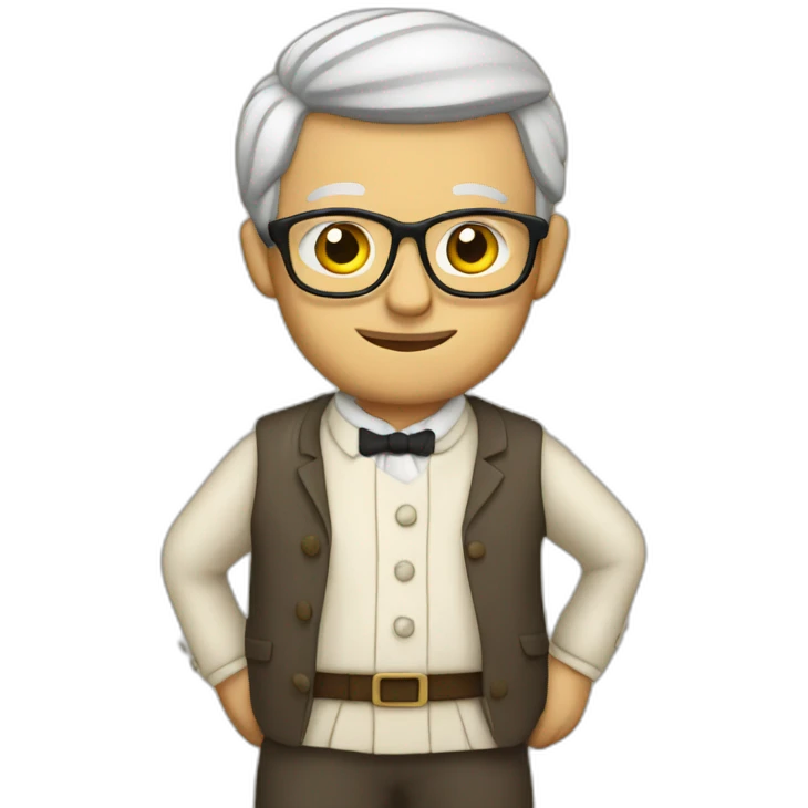 History teacher with sheets emoji