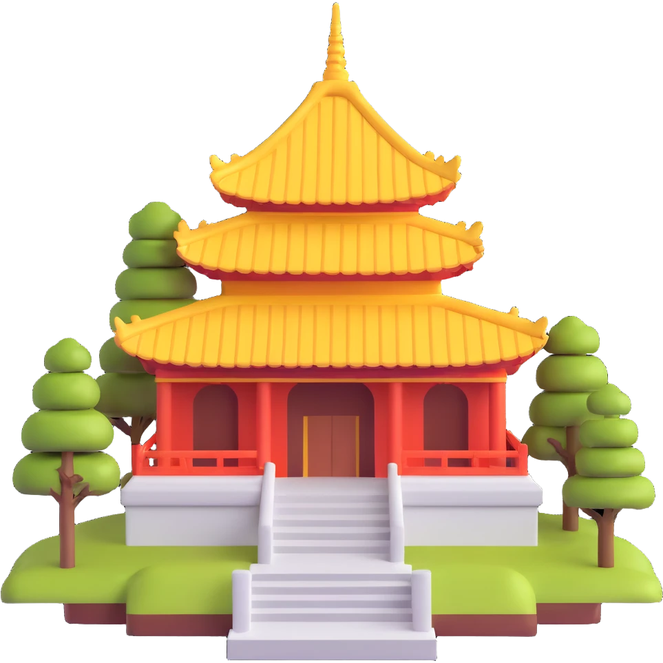 people praying in a Buddhist temple emoji