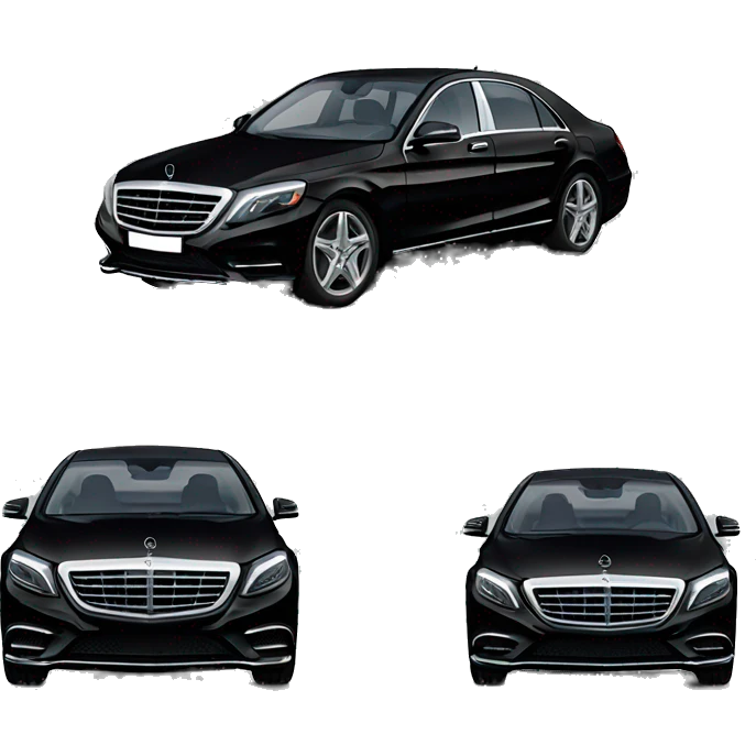 black mercedes benz s class emoji