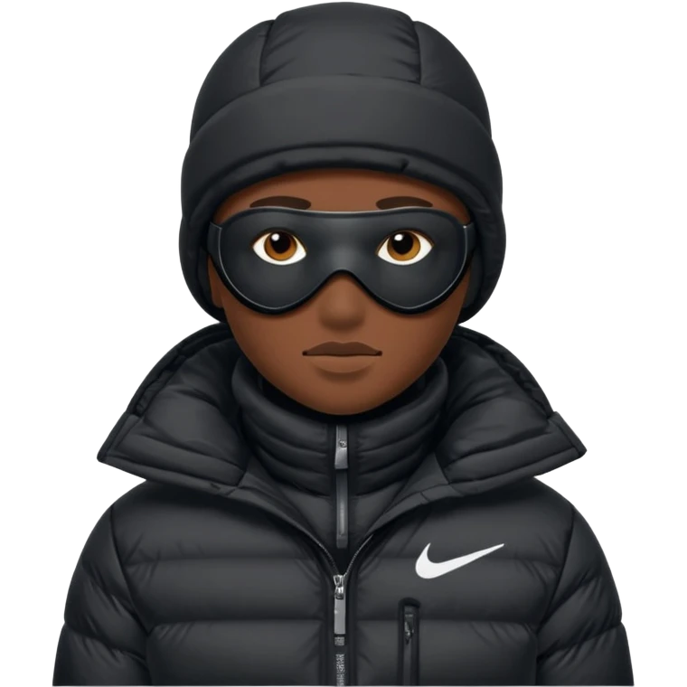 Person with Nike ski mask on emoji