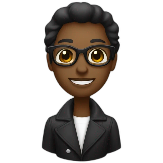 Homme noir avec veste cucci stupéfait devant une jolie femme emoji