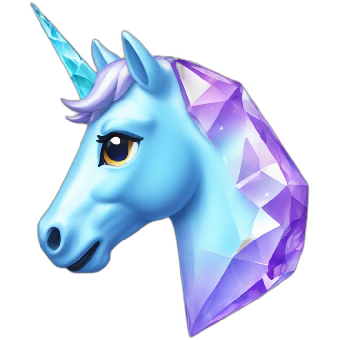 Crystal unicorn jewel emoji