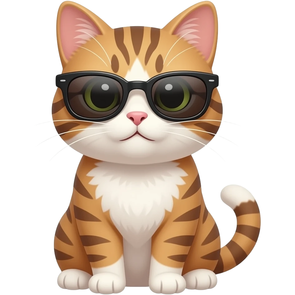 Cat wearing sunglasses emoji