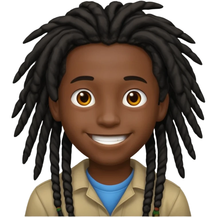 boy with dreadlocks and black skin emoji