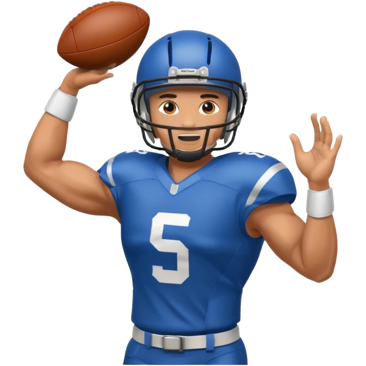 A football player throwing a football emoji