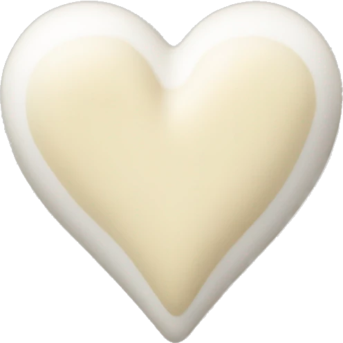 cream heart emoji