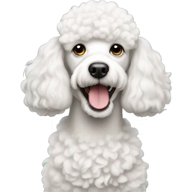 white poodle dog emoji