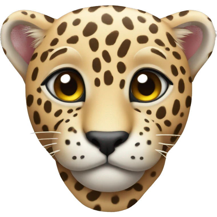 Cute jaguar with love shaped in his eyes emoji