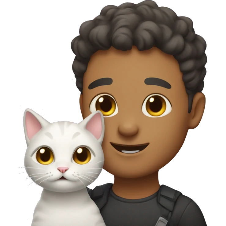 Cat with bababa emoji