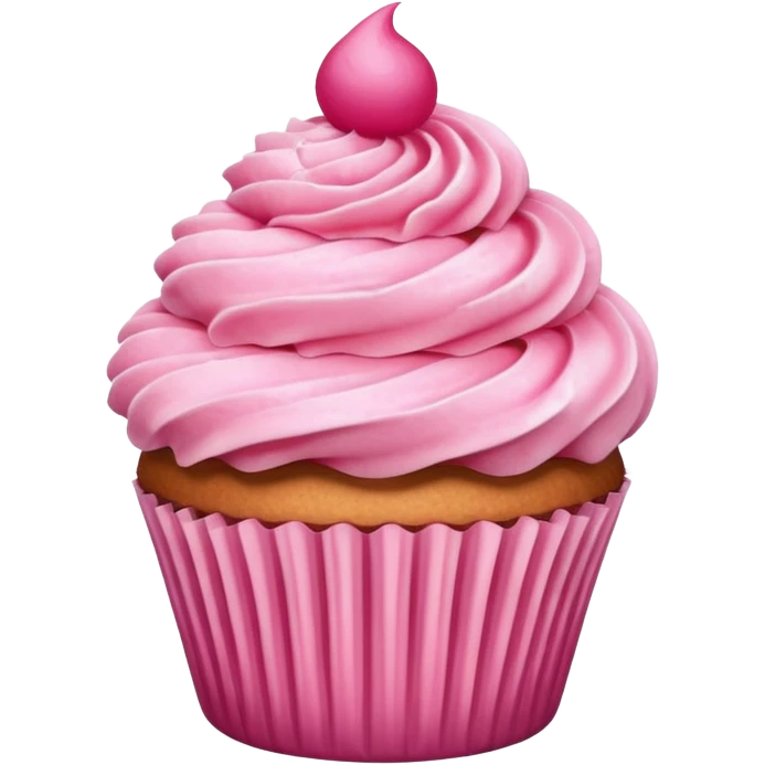 Cupcake with pink icing emoji