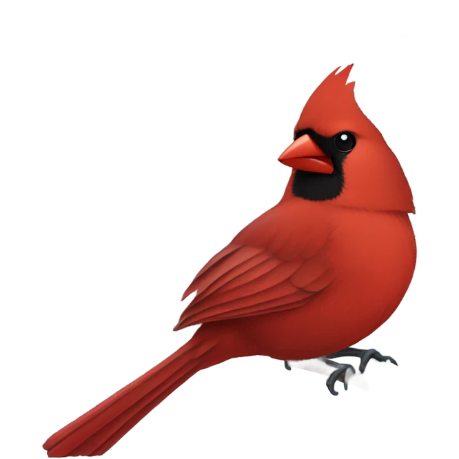 Cardinal in a snowy scene emoji