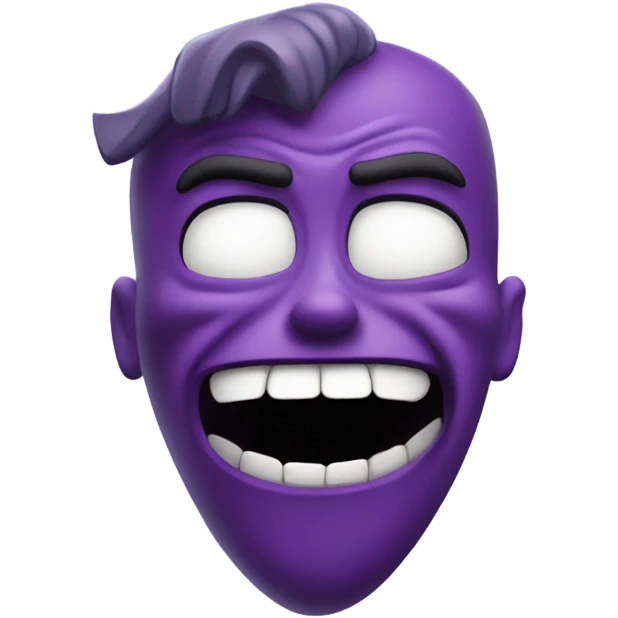 Purple evil heart face emoji