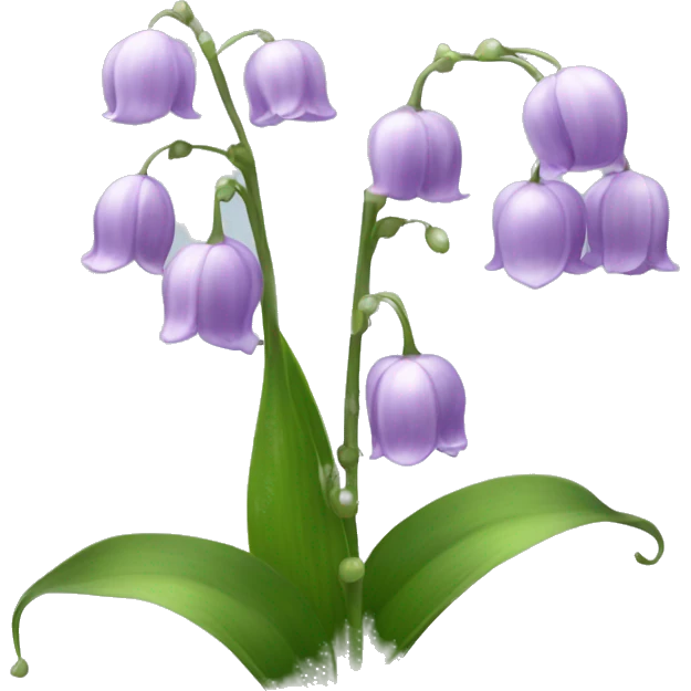 Light purple lily of the valley  emoji