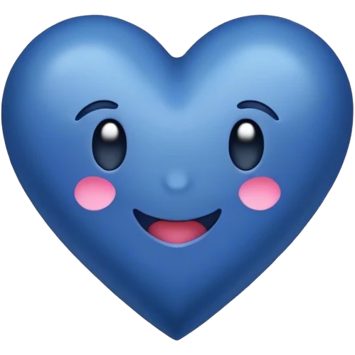 Dark blue heart with Have a Good Day in the middle emoji