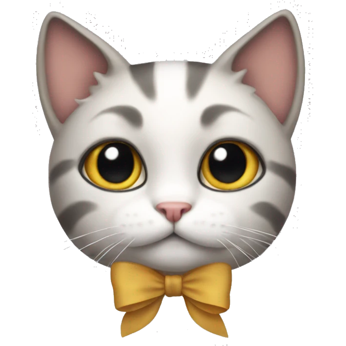 cat with a bow emoji