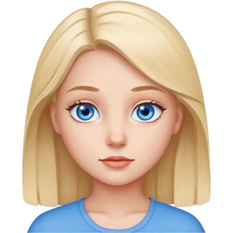 make it without fruit and with blue eyes emoji