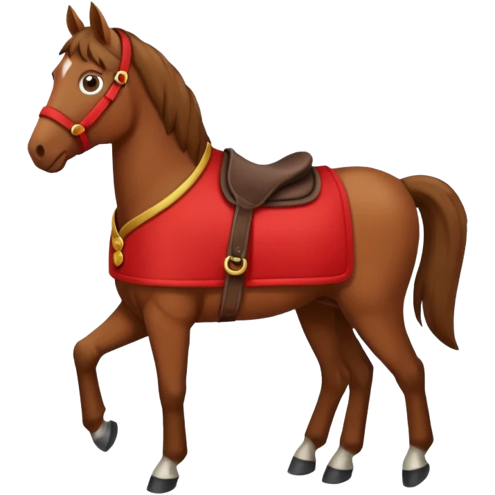 horse with red shirt emoji