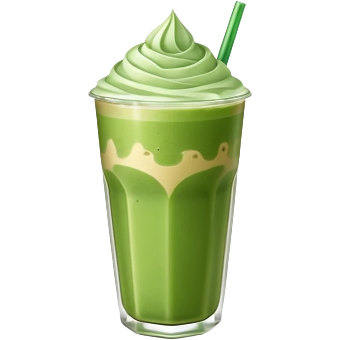 Matcha iced latte emoji
