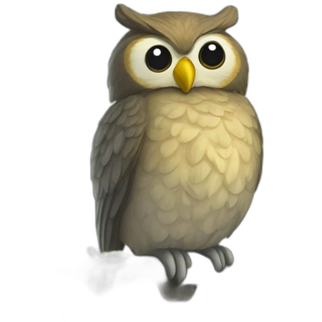 hiboux sur arbre emoji