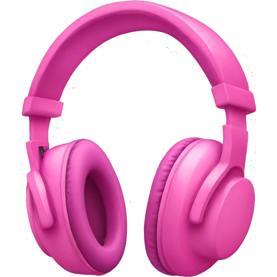 Pink headphones  emoji