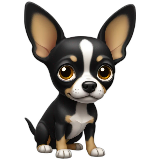 chihuahua NEGRO JUGUETE emoji