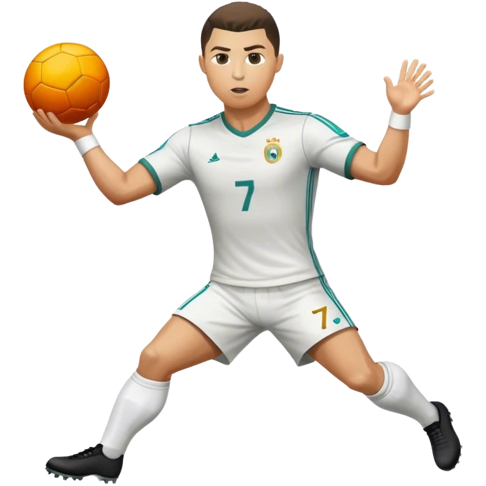 Ronaldo shooting the ball emoji