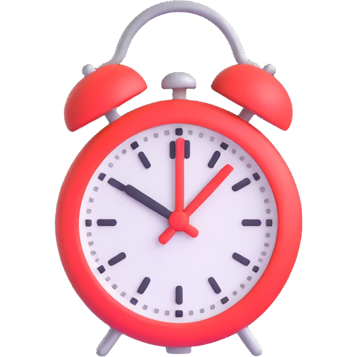 alarm icon in color #edd6a0, 3D style, playful, rounded, minimal emoji