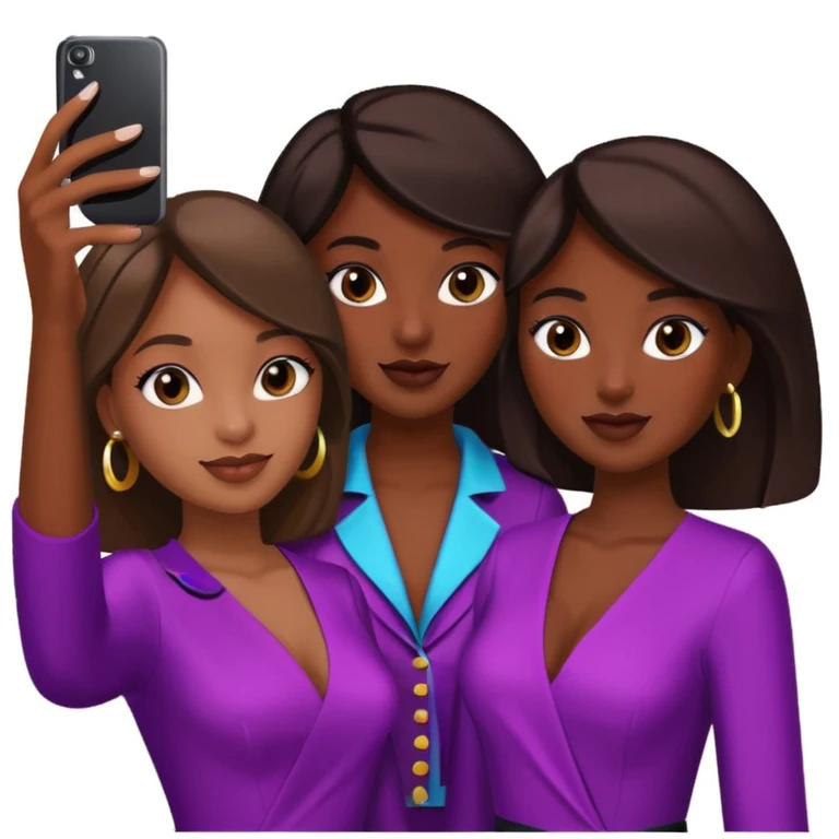 girls taking selfie in club emoji