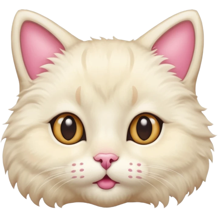 Cream cat face emoji