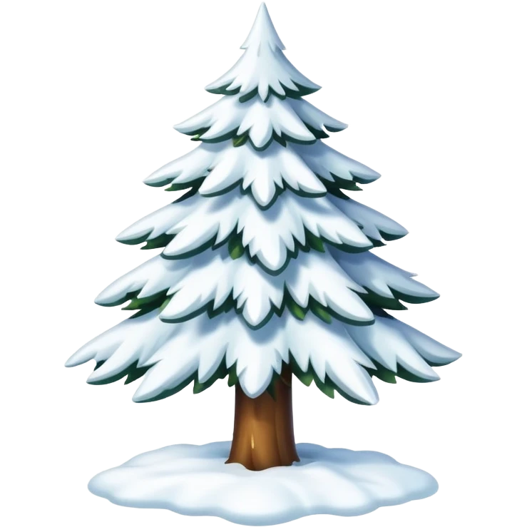 Christmas tree in the shape of snow emoji