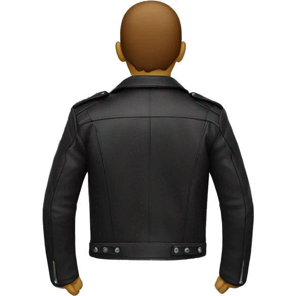 cool boy with leather jacket, from the back emoji