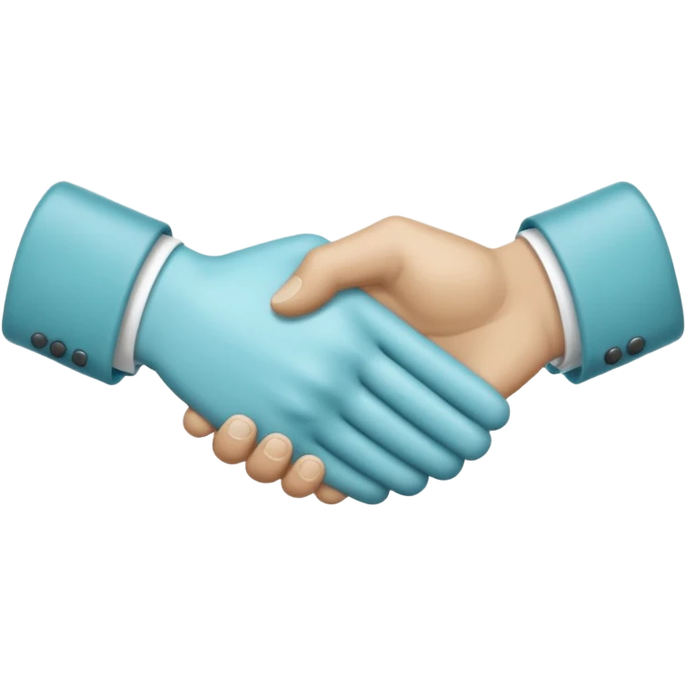 make it the exact hex color of A8F2F9, the handshake emoji. make it both look like an actual hand with 5 fingers emoji