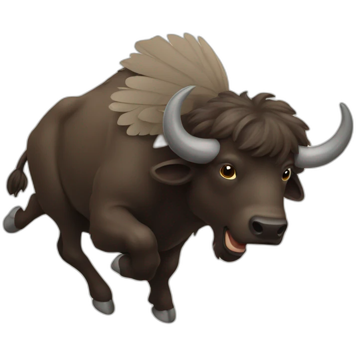 flying buffalo emoji