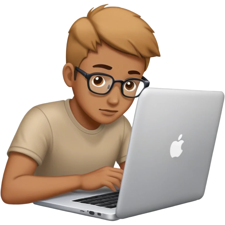 persona con una laptop, trabajando sola emoji