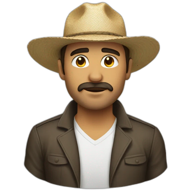 Hombre gordo playa emoji