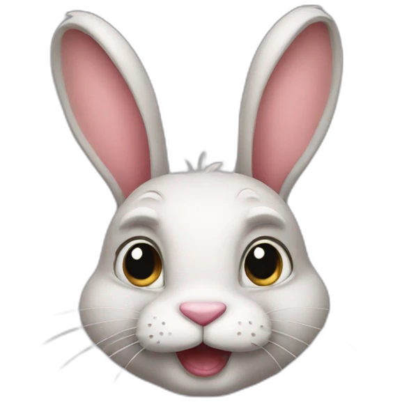 Ugly bunny emoji