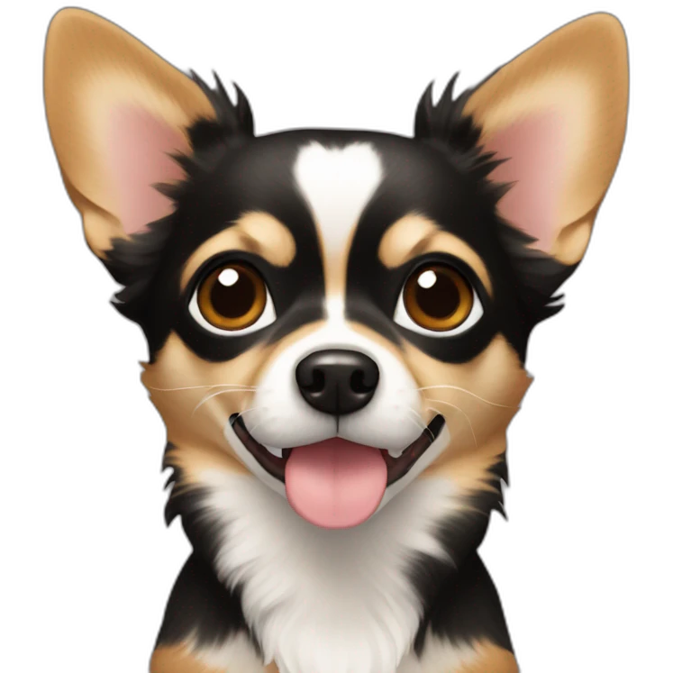 chihuahua with black and tan fur  emoji