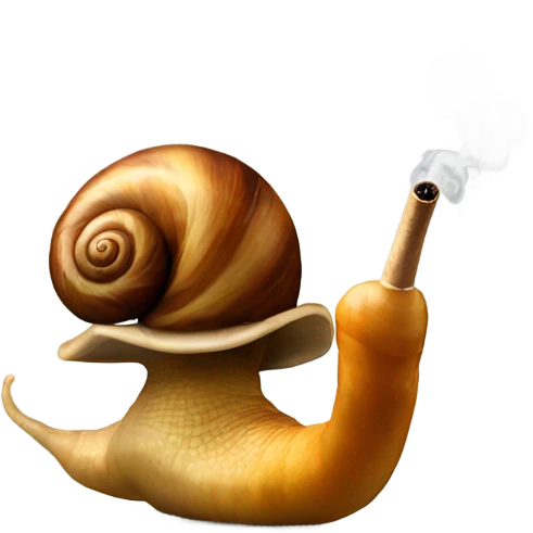 Snail smoking a cigar emoji