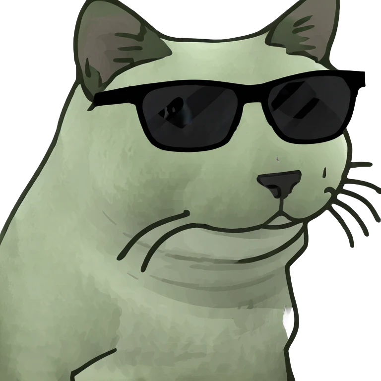Cat with sunglasses emoji