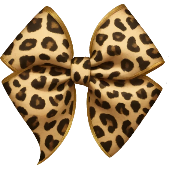 leopard print bow emoji