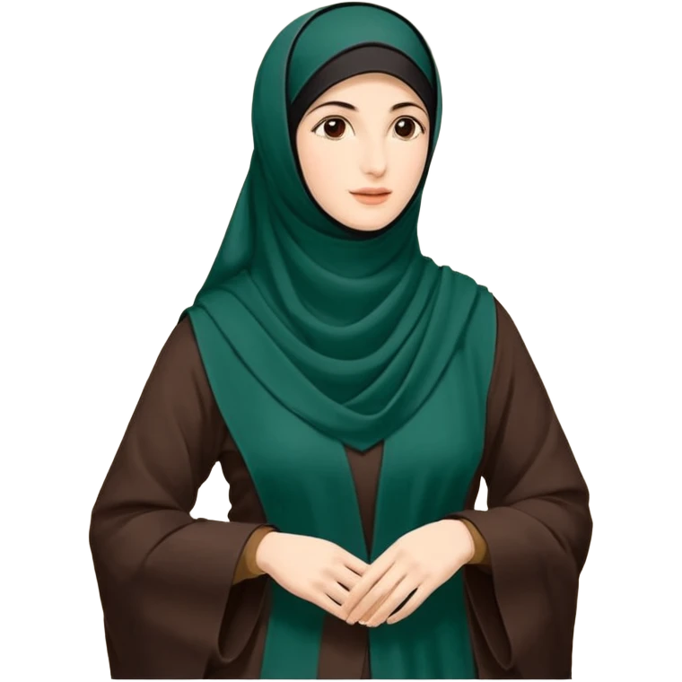 یه زن درحال رقص با موهای بلند قهوه ایی و لباس مشکی عروسکی emoji