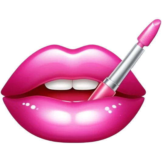 Cute Lip gloss emoji