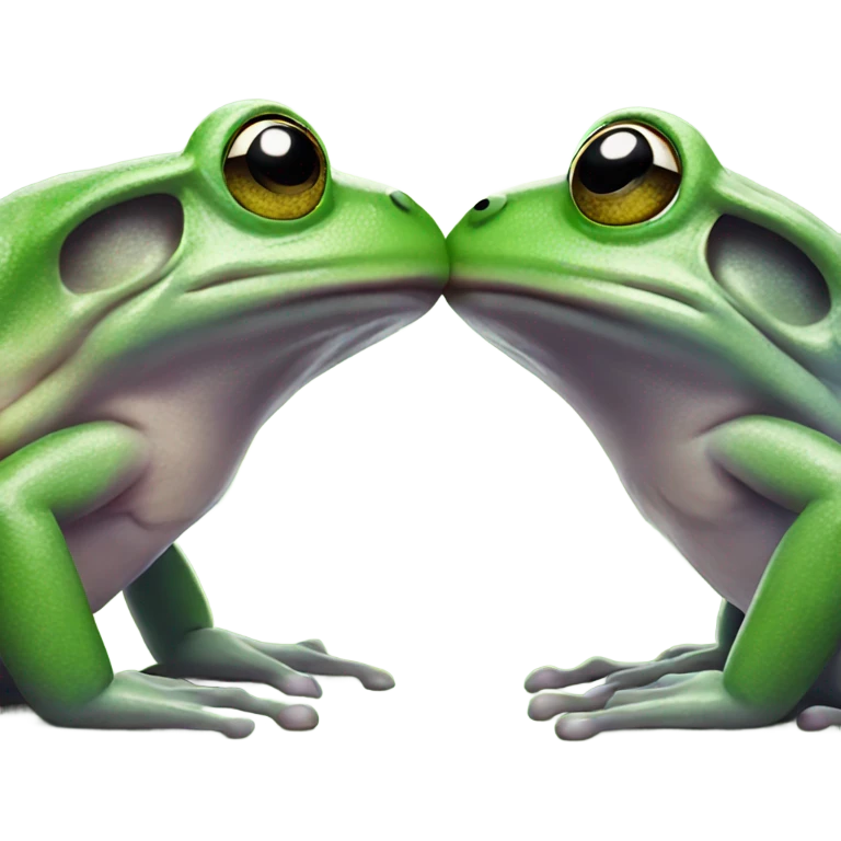 Frogs making out emoji