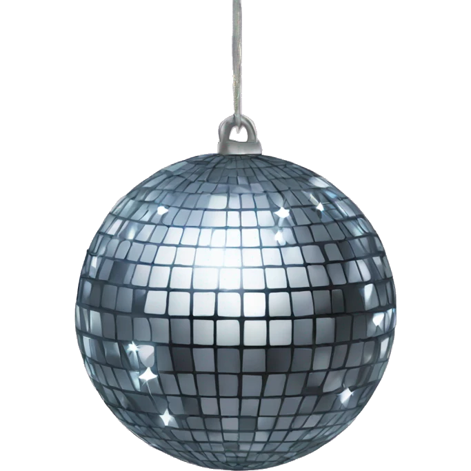 Disco ball with bow emoji