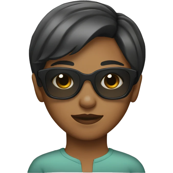 girl with sunglasses and short hair emoji